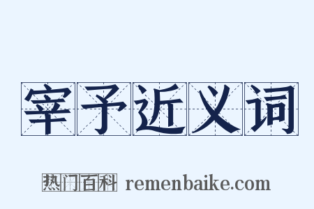 宰予近义词是什么意思的图片
